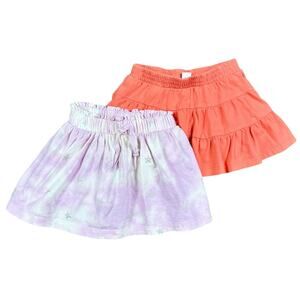 Toddler Girls Pull On Skirt with Shorts Skort, 2 pair, 3T